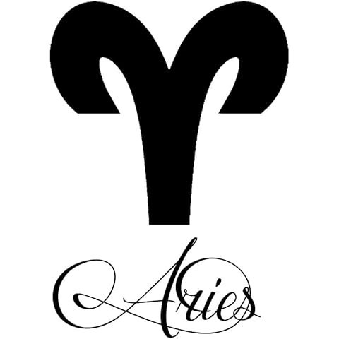 Zodiac Sign Aries Script Writing Silhouette 6