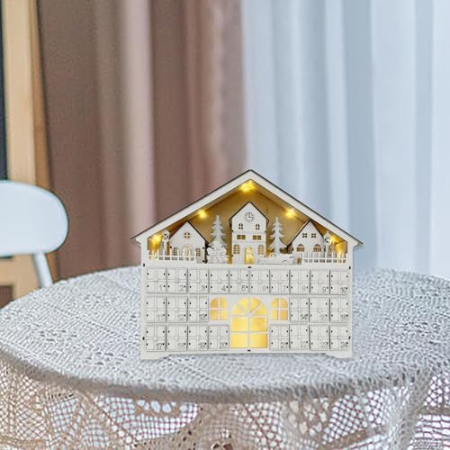 Calendrier de Noël en bois déco table durable salon