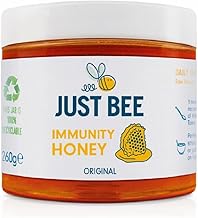 Just Bee Immunity Honey (260g) | Pure natural honey with Vitamin D, C, B6, B12 and Echinacea | Raw and Unpasteurised | Vitamin Rich | For Daily Immune Support