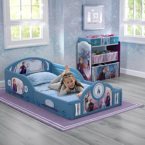 Image of Delta Children Toddler Bed Frozen Ii Plastic Sleep and Play with Guardrails