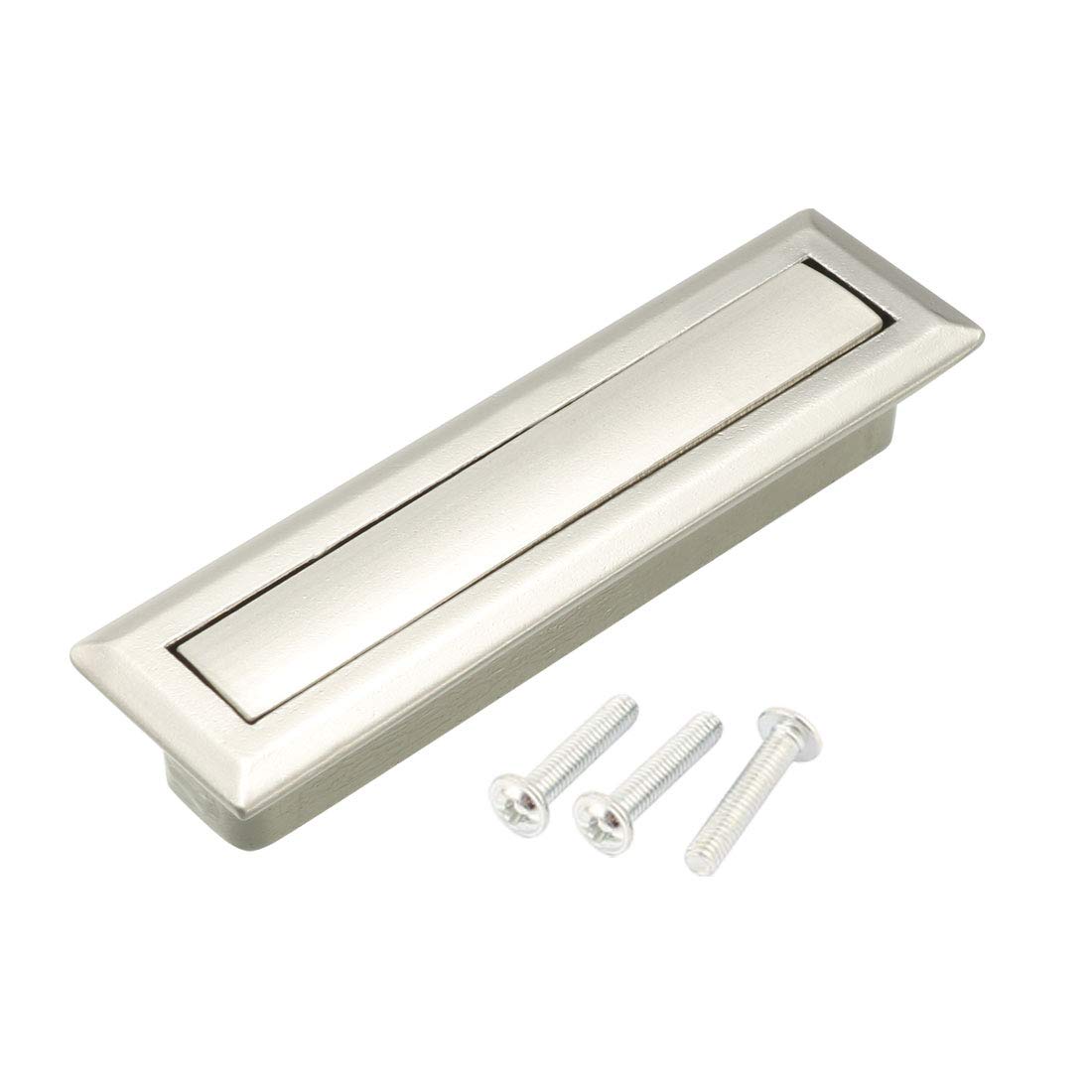 Uxcell Silver Sourcingmap Door Drawer Push Out Concealed Ring Flush Recessed Pull Handle