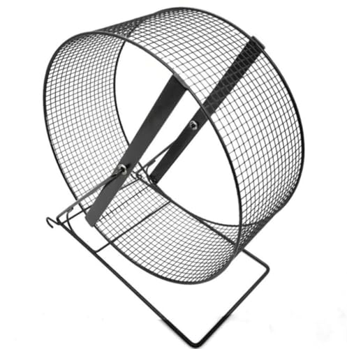 Brfveob 回し車 サイレントホイール 小動物用 ハムスター 静音 安定 大直径 ムーンライト 金属 サイレントメタル ペットトレッドミル ストレス解消 スポーツ ランニング スピナー エクササイズ ベルト付 スタンド ケージ掛け 静音 安全 ペット