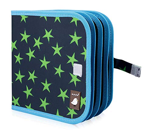 Innovadora pizarra de tiza Jaq Jaq Bird, para niños, para colorear y dibujar durante viajes o en casa, de 8 páginas borrables y reutilizables con 4 marcadores de tiza, 20 x 20 cm
