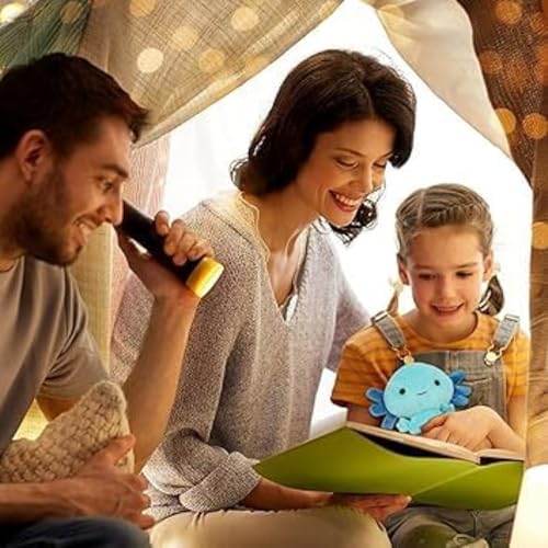 Image of Flufies Axolotl Plush Toy - Stuffed Animal Pillow Toy Doll - Halloween Axolotl Cuddle Buddy - Plush Pillow Edition for Kids (Blue)