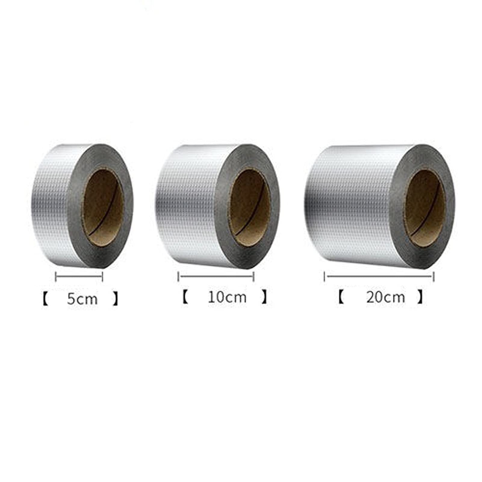 Nastro Adesivo in Foglio di Alluminio-Nastro Adesivo Impermeabile Super Repair Crack Sigillato Nastro butilico Impermeabile Nastro for Strumenti di Riparazione Domestica(5cm*10m)