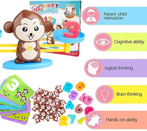 CAROSE Number Balance Math Games Balance Counting Toys Preschool Educational Toys Early Math Teaching Tool Counting Toy 2