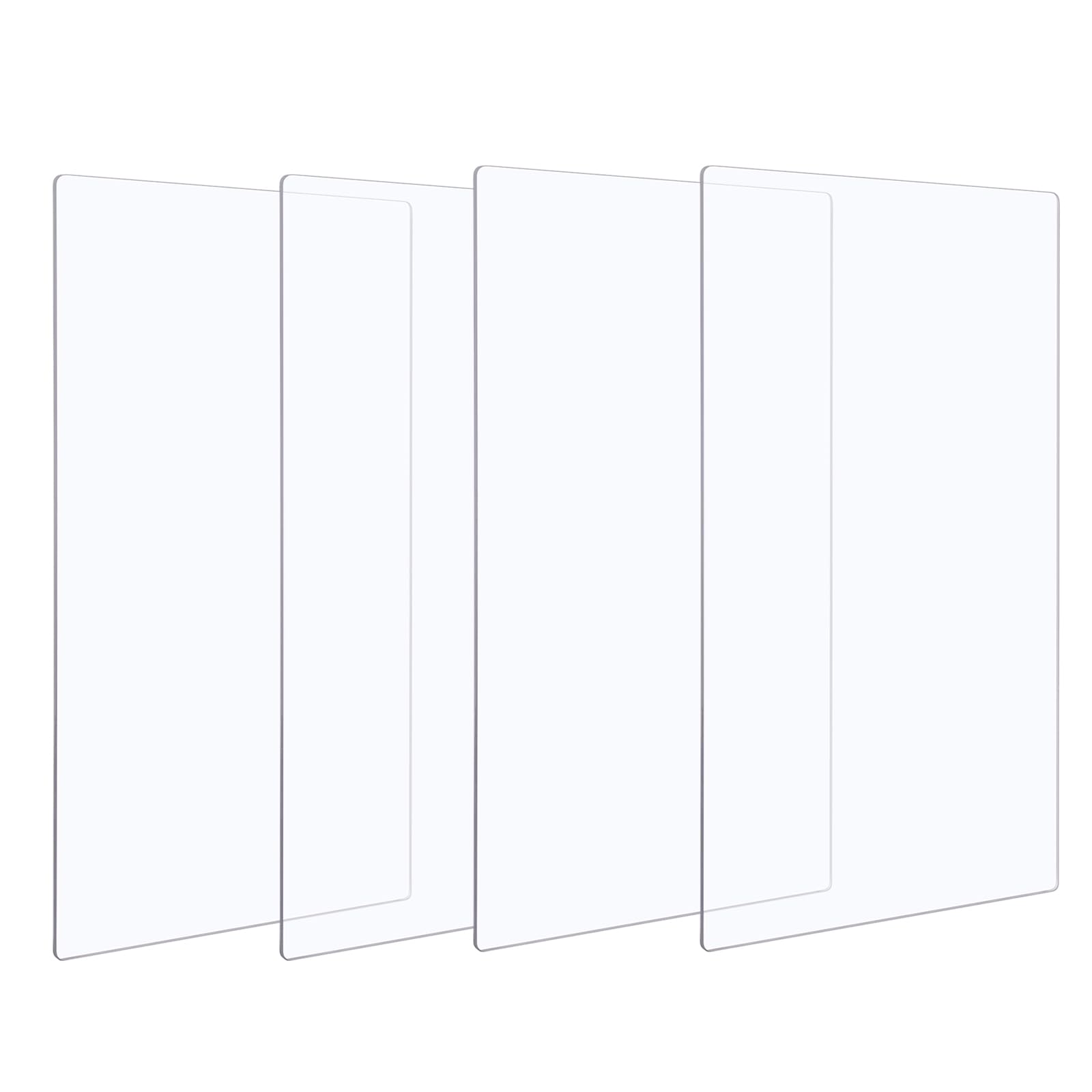 2 Pair Cutting Pads Compatible with BSP & BS Switch Plus Die Cutting Machine,Clear Polycarbonate Plastic Cutting Plates,12 3/4x8 3/4x1/8inch,