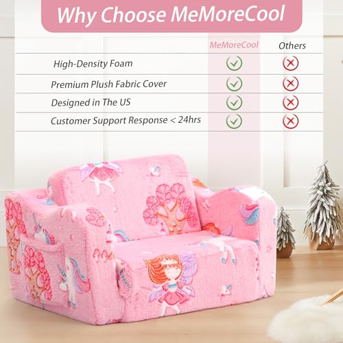 Fauteuil lit enfant phosphorescent pour lecture et sieste fée rose - 8