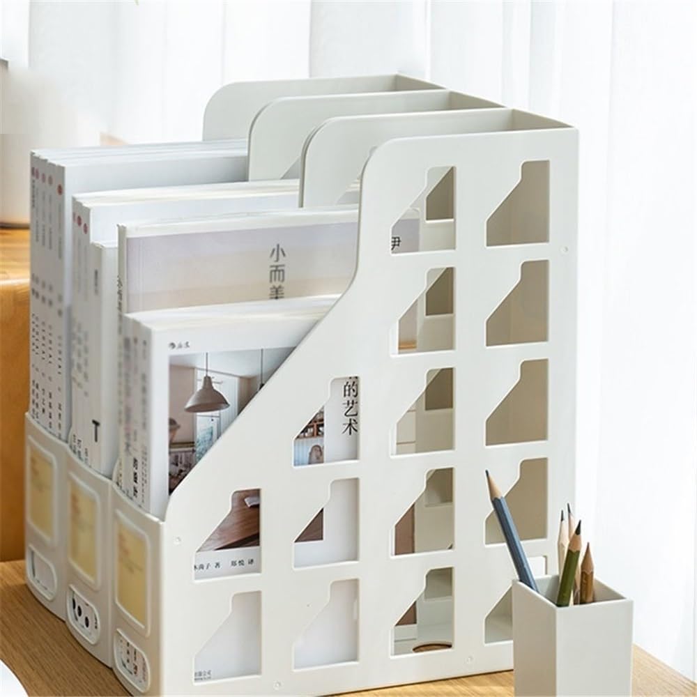 Zeitschriftenhalter, platzsparend, für Papiere, Liter- und Briefablagen, für Zuhause und Büro, Schwarz