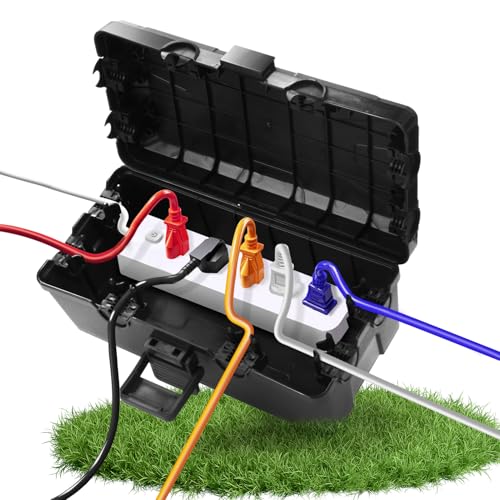 Wasserdichte Kabelbox Garten kabelbox wasserdicht für den Außenbereich (Outdoor) IP54 Safe Box - Sicherheitsbox Wetterfeste kabelbox Verlängerungskabel Abdeckungen Schützen Steckdose Timer Plug