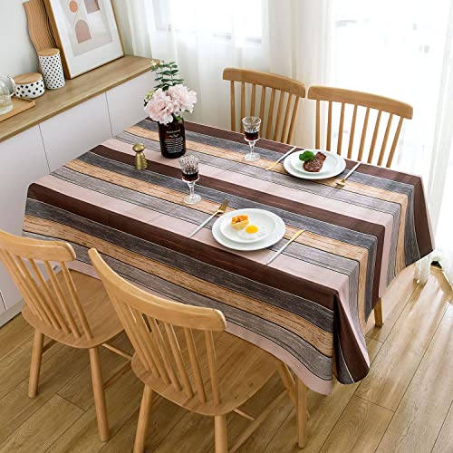 Mantel Rectangular 140 x 180 cm Mantel Antimanchas Mantel Impermeable Mantel de Cocina para Cumpleaños Navidad Mantel Gris Marron Ideal para Interiores Comedor Salon Manteles para Exterior y Jardin Cover
