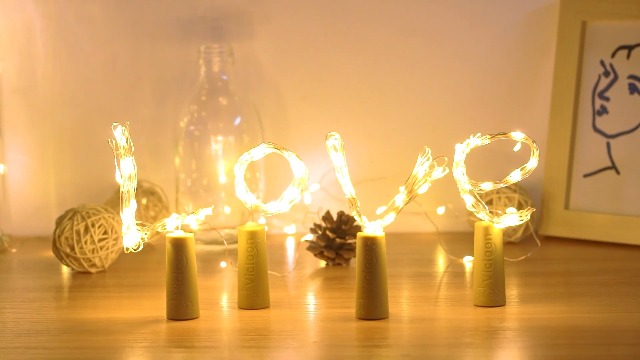 Guirlande LED Pour Bouteilles Vicloon - 10x 2m 20 LEDs | Blanc Chaud | Pour Fête, Mariage