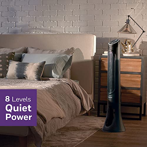 Honeywell QuietSet Tower (8 Geschwindigkeitseinstellungen, Oszillation 80°, Timer-Funktion, Fernbedienung, Dimmoptionen) HYF290 3