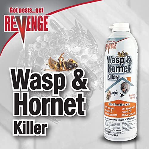 REVENGE Wasp & Hornet Killer Aerosol, 15 oz Ready-to-Use Spray for Wasps, Hornets and Yellow Jackets, Kills Entire Nest - image 6