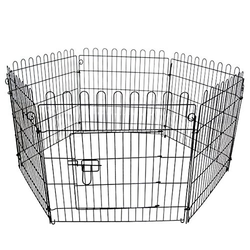 WEIMALL ペットサークル 折りたたみ 6面サークル 高さ60cm 犬用ケージ 小型犬用 中型犬用 屋内用 屋外用 室内用 犬小屋 犬 ペット ペット用品