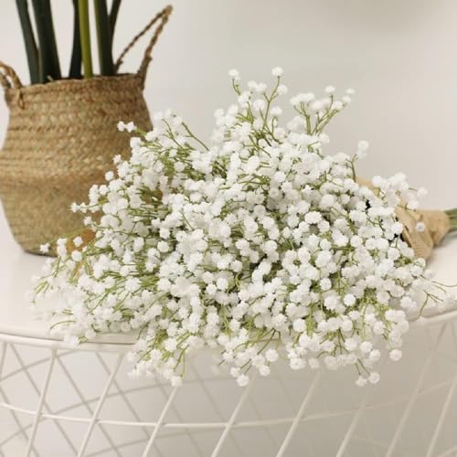 かすみ草 造花 10本セット 90頭/本 霞草 春の花 おしゃれ お世話不要 ブーケ 枯れない花 アーティシャルフラワー 花束 人工観葉植物 お祝い お見舞い プレゼント 店舗 玄関 部屋飾り 撮影小物