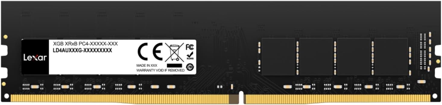 Lexar UDIMM 32GB DDR4 RAM, 3200 MHz DRAM, 288-Pin DDR4 U-DIMM Desktop Memory, High-Performance Computer Memory, PC RAM Module Upgrade