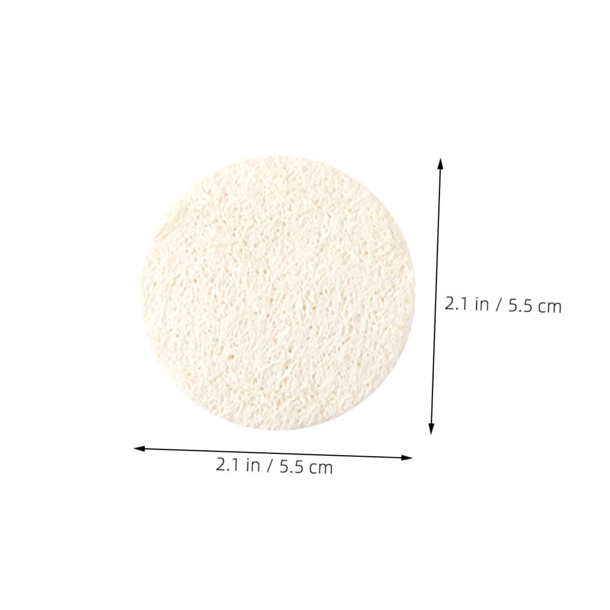 SHERCHPRY 15pcs Natural Loofah Face Exfoliating Pads for Deep Cleansing and Makeup Removal Lightweight Scrubber for Home and Travel for Skincare Routine and Oil Control