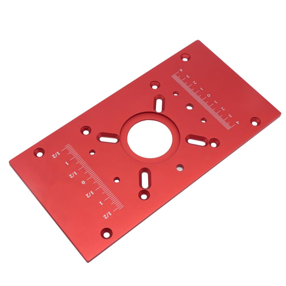 Ascenseur de Routeur avec Base Fixe - Plaque D'Insertion de Routeur - Base de Levage Universelle pour Routeur de 65 Mm de DiamèTre - Rouge