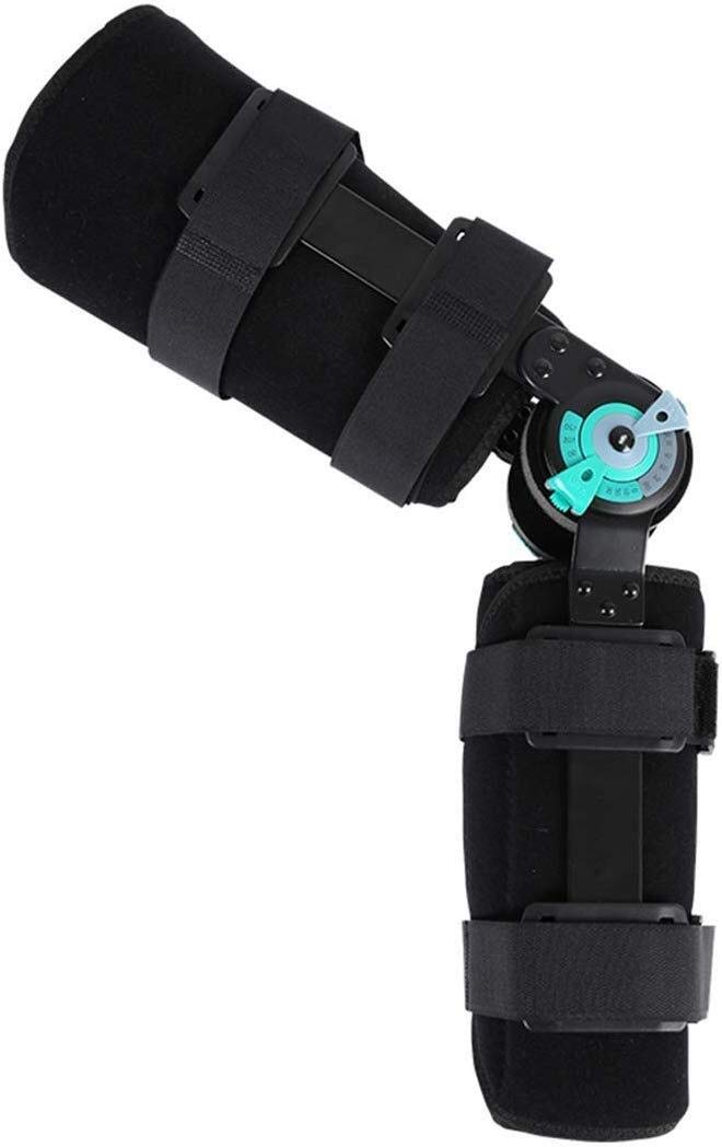 WDSOPK Adjustable Knee Brace Support Hinged ROM Knee Brace Immobilizer for ACL, MCL and PCL Injury, Orthosis Stabilizer Knee Pads,Right-Medium (Left Medium(53CM))