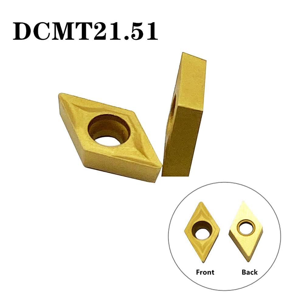 CCMT21.51 CCMT060204 DCMT21.51 DCMT070204 Hartmetall-Dreheinsätze CCMT-Einsatz DCMT-Einsatz Mehrschichtbeschichtete Dreheinsätze Ersatzeinsätze für Drehmaschinen-Drehwerkzeughalter Bohrstange 20 Stück