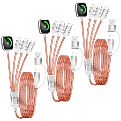 Image of Multi Charging Cabler for iWatch & iPhone 17 with Dual USB-C, 5FT