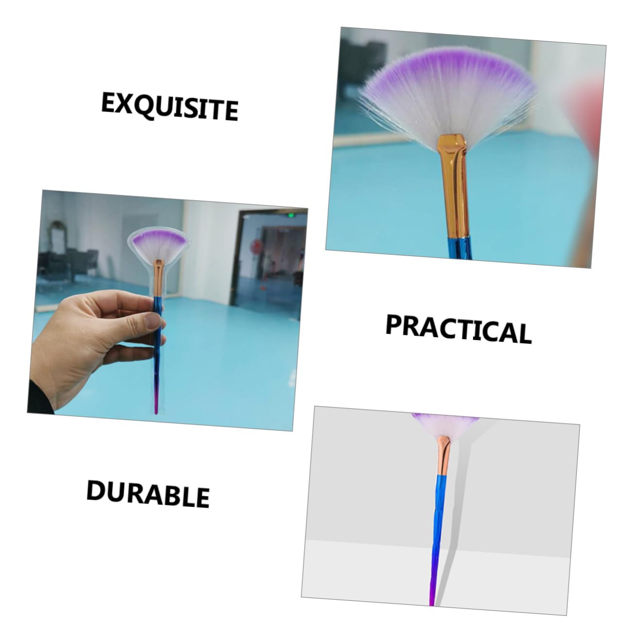 MAGICLULU 4 Set Di Pennelli Per Il Trucco Applicatori Riutilizzabili Pennelli Per Il Trucco A Ventaglio Per Creme Lozioni Maschere Di Facili Da Pulire 6 Pezzi*4