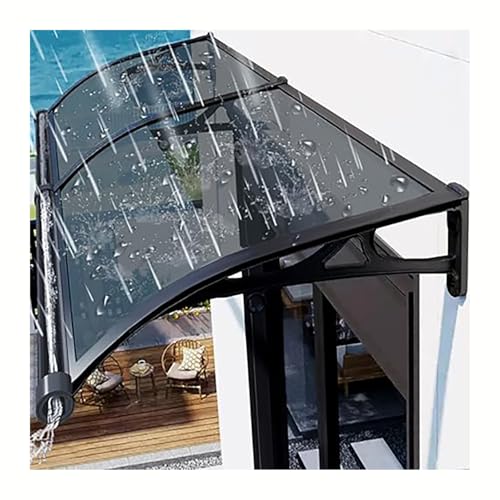 HOFUNTRE Toldo de Aluminio,marquesinas Exterior, Alta Resistencia al Impacto y Temperatura, protección Todo Clima. para Puerta, Ventana, balcón, terraza(120cm/47in*210cm/83in)