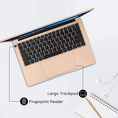 Image of AVITA LIBER V14 NS14A8INW561-UGA 14-inch Laptop (AMD R7-3700U /8GB /512GB SSD /FHD /Windows 10 Home /Radeon RX Vega 10 Graphics / 1.25KG), Unicorn Gold