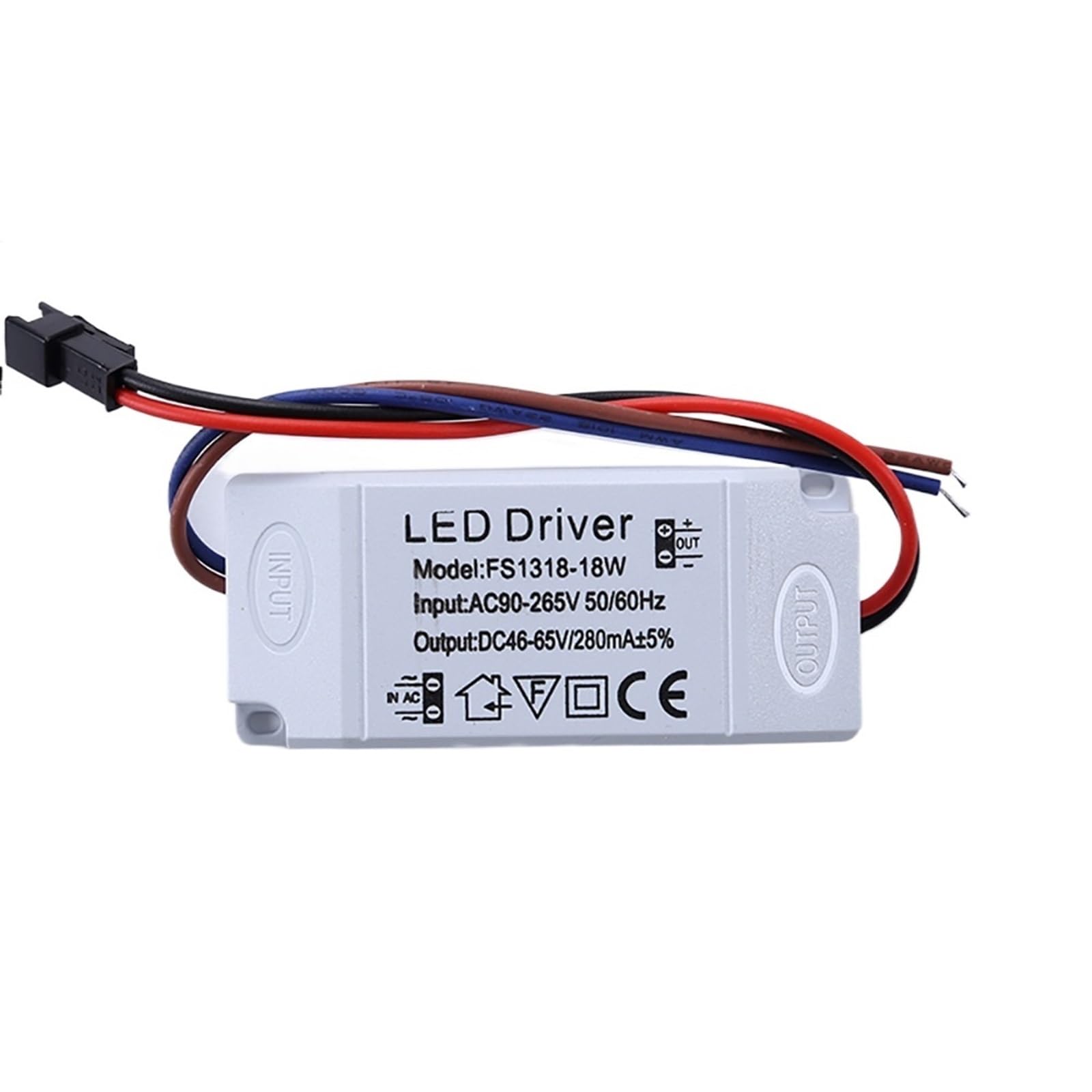 FCARUMIQP LED Power Supply 1W-24W 240-280mA Driver Adapter with SM Or AC90-265V Lighting for Panel Light Downlight(SM 13-18W)