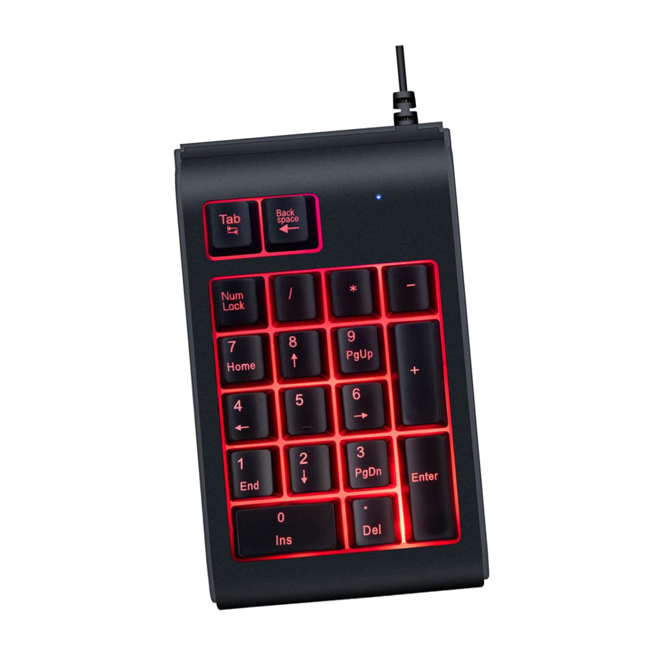 DIYEAH Mini Clavier Portable USB Rétroéclairé pour Ordinateur Portable - Mécanique Antidérapant - Idéal pour Travailleur