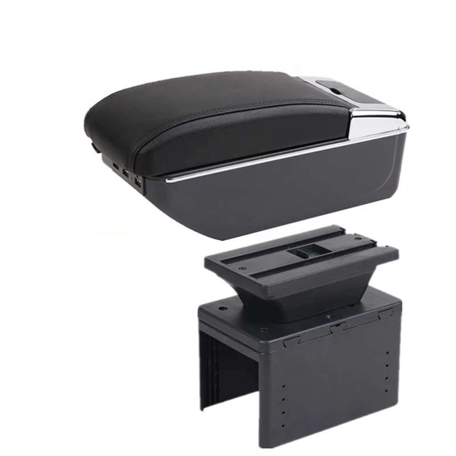 NMJLQW Storage Rack Car Armrest Box Central Storage Box Interior Retrofit Car Accessories For Grande For Punto(C black line)