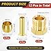 uxcell 4 Set Fit for 6mm Tube Brass Compression Assortment Kit, Sleeve Ferrule & Nut Kit & Insert Tube Fittings for Water Oil Air Pipe