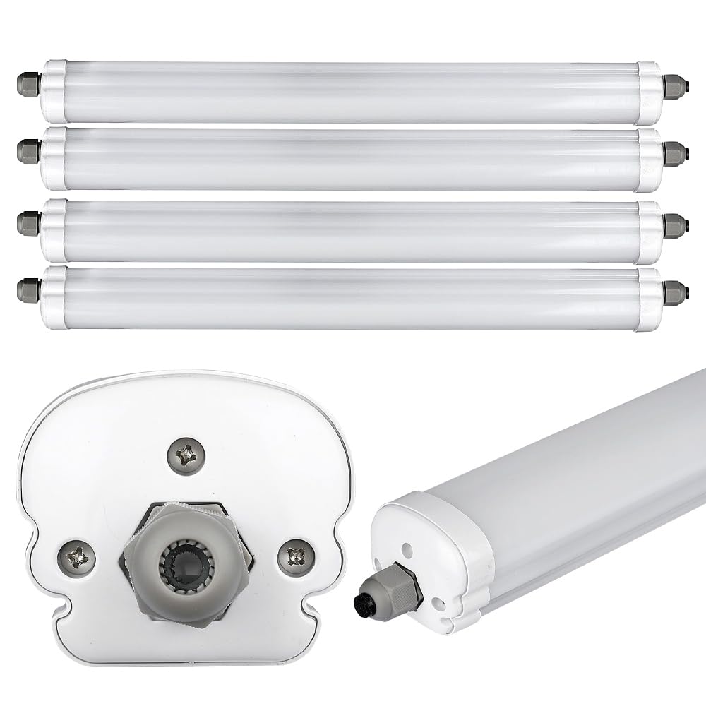 4er Set 36 Watt SMD LED Wannen Röhren Leuchten Werkstatt Tageslicht Strahler Decken Lampen