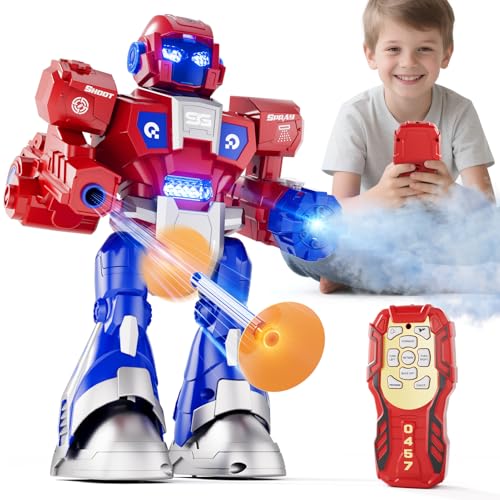 Robot Toys for Kids, Remote Control Robot for Kids Boys Girls, RC Robots Toy with Walking Singing Dancing Spraying Shooting, Birthday Christmas Toys...