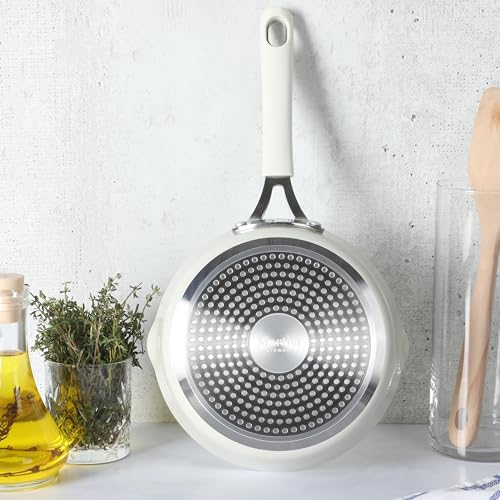 Martha-Stewart-Heathland-8-Inch-Aluminum-Fry-Pan-Cookware-Non-Toxic-Premium-Ceramic-Non-Stick-Frying-Pan-Kitchen-Egg-Pan-Omelet-Pan-Always-Pan-Pots-and-Pans-Linen-White-Induction-Safe Martha Stewart Heathland 8 Inch Aluminum Fry Pan Cookware Non Toxic Premium Ceramic Non Stick Frying Pan Kitchen Egg Pan Omelet Pan Always Pan Pots and Pans Linen White Induction Safe