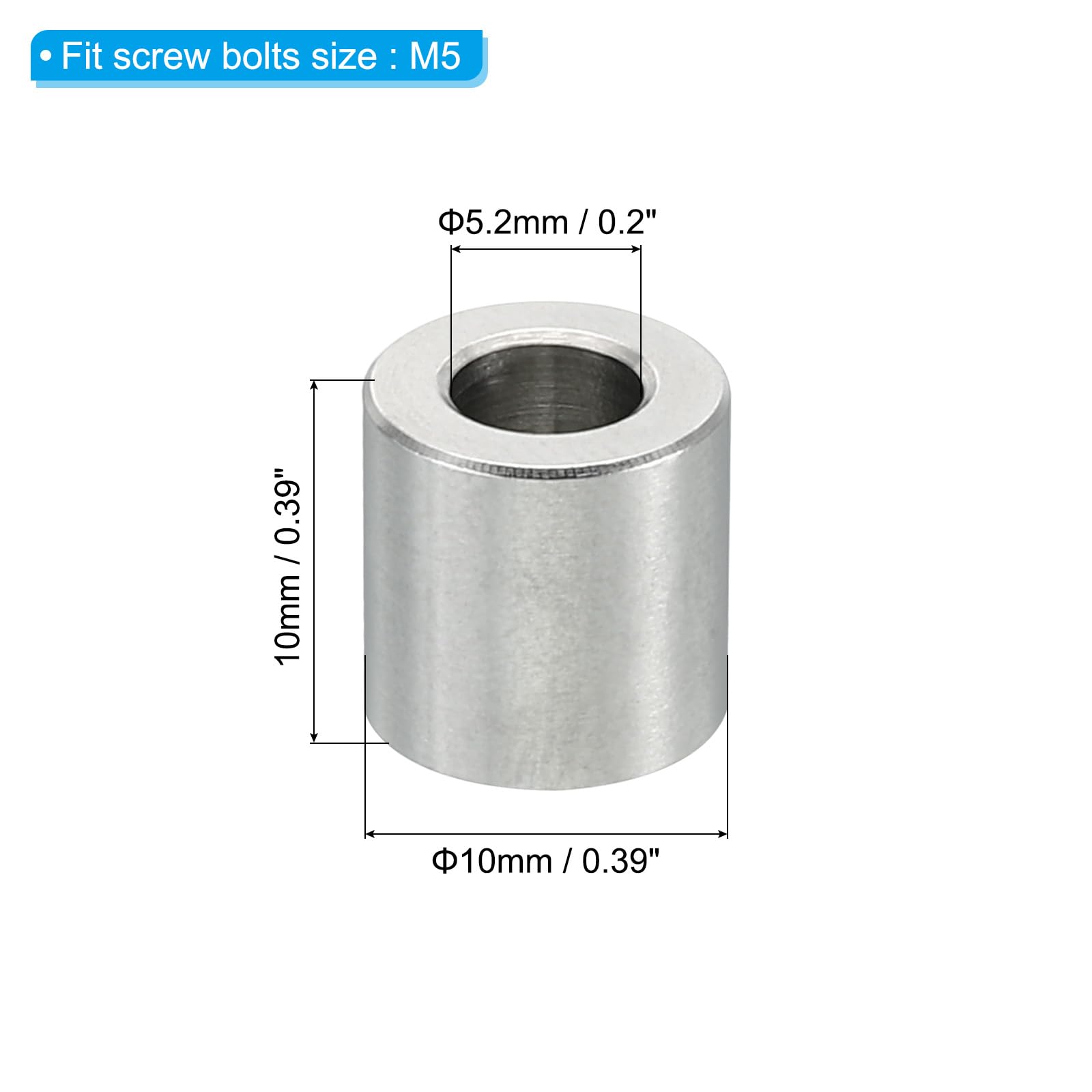PATIKIL M5 Stainless Steel Spacers - Image 2