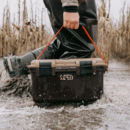 Image of YETI LoadOut 30 GoBox Divided Waterproof Cargo Case, Dry Box, Camera Case, Fishing Tackle Box, Wetlands Brown