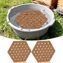 2 Pcs Floating Bee Island for Pond/Farm/Fountain, Eco-Friendly Cork Bee Watering Station for Garden, Butterfly&Bee Waterer for Feeding, Outdoor Garden Decor