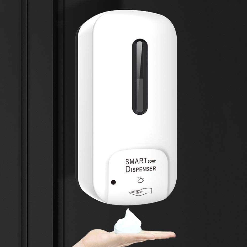 Dispensador de Jabón Automático para Cocina Baño,1000ml Dispensador de Jabón Espuma/Líquido con Bomba de Silicona,Adecuado para Loción Gel de Ducha Champú
