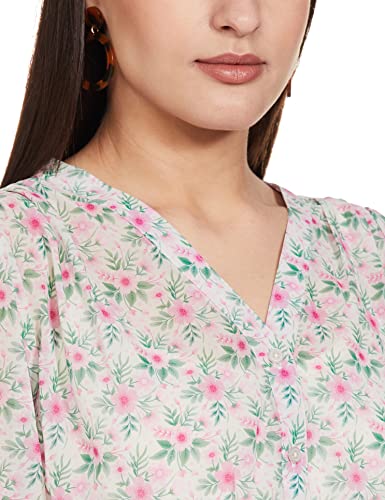 Image of Amazon Brand - Eden & Ivy Women's Georgette V-Neck Long Sleeve Regular Fit Shirt Top (Available in Plus Sizes)