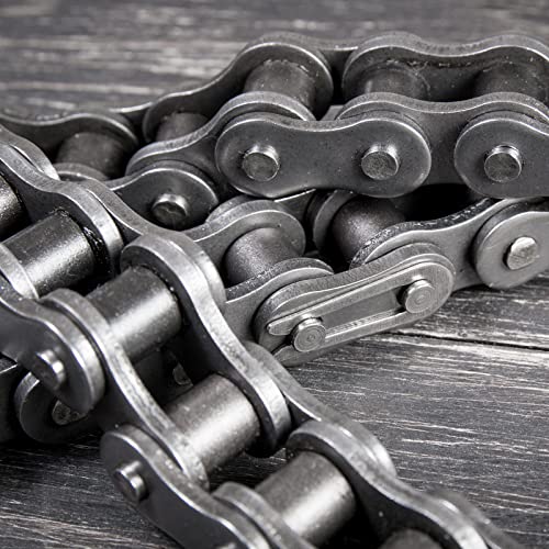 sourcing map 05B Metrisch Standard Rollenkette 5Ft Karbonstahl Ketten 8mm Industrial Rollenkette Antrieb Kette für Motorrad Fahrrad Industrielle Maschinen -190 Verbindungen