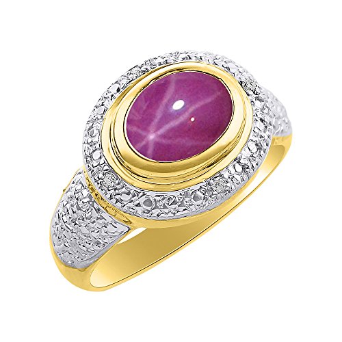 Bague en argent plaqué or jaune de haute joaillerie Diamond & Star