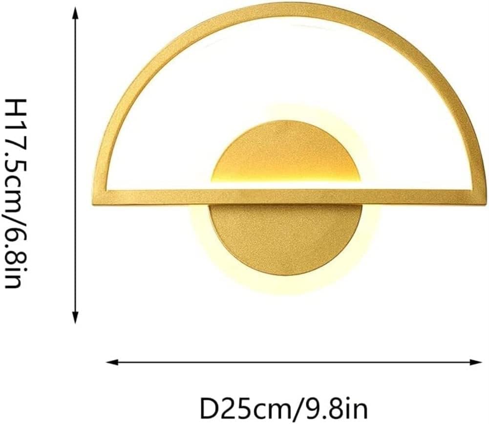 Kryty LED półpłaski geometria akrylowy abażur lekki metalowy korpus lampy kinkiet do montażu na ścianie, oświetlenie wiszące sufitowe