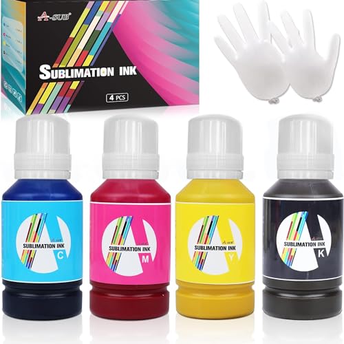 A SUB 600 ml Recarga de Tinta de sublimación, fácil llenado para impresoras Epson EcoTank de la Serie ET1800 ET2700 ET2800 ET3700 ET3800 ET4700 ET4800 ET5800 ET14100 ET16100 ET16600