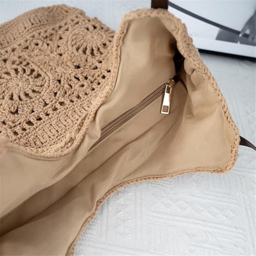 Bolso de hombro tejido de algodón boho para mujer miniatura 6