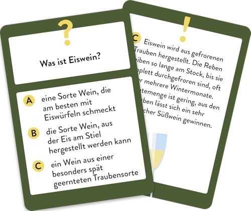Wein Wissens-Quiz: 50 spannende und kuriose Fragen für Wein-Liebhaber | Das perfekte Partyspiel und originelle Geschenk für Weinfans | Ratequiz im Spielkartenformat