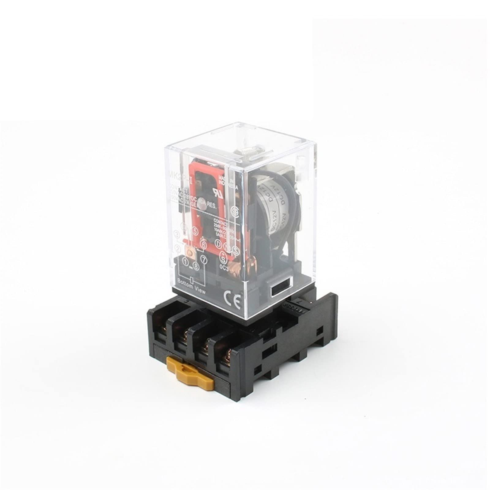 VDOQTLJT 10pcs Intermediate Relay MK3P-I MK3P Small electromagnetic with Base 11PIN DC12V DC24V AC110V AC220V(DC12V)