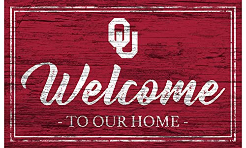 Fan Creations University of Oklahoma Welcome to Our Home 6x12 Sign