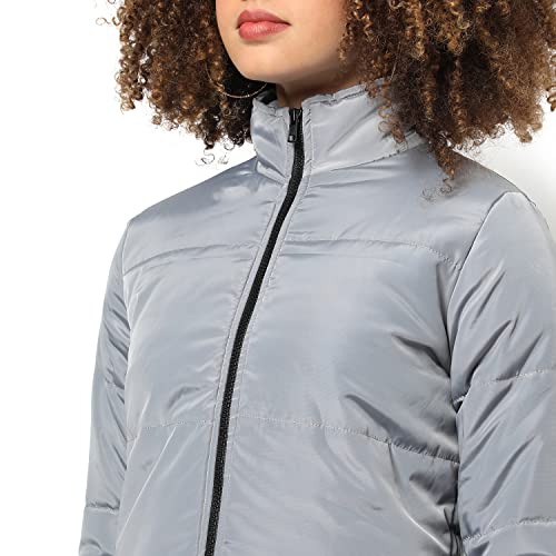 Image of PINACOLADA Women's Puffer Regular Fit Bomber Jacket For Winter Wear | Standing Collar | Full Sleeve | Zipper | Casual Jacket For Woman & Girl | Western Stylish Jacket For Women